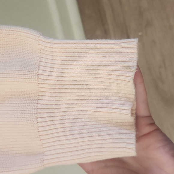 Cable Stitch Striped Pastel Sweater - Picture 5 of 6